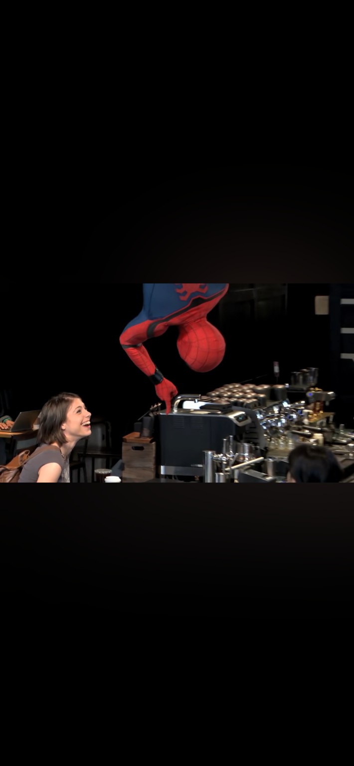 Bella Seltzer meeting Spider-Man